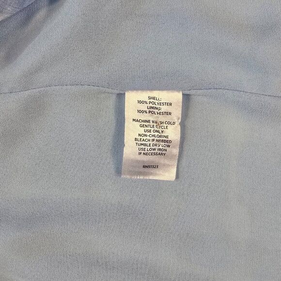 Halogen Pleated Flowy Blue Blouse Size M - Picture 8 of 8